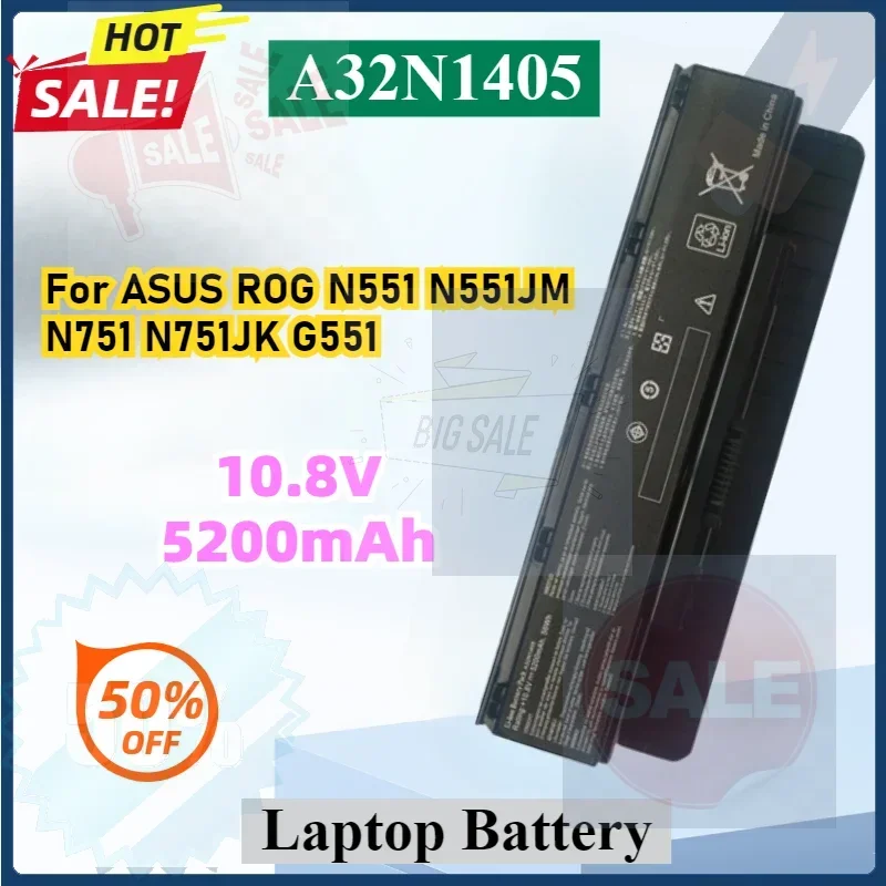 

New A32N1405 Laptop Battery For ASUS ROG N551 N551JM N751 N751JK G551 G771 G771JK GL551 GL551JK GL551JM G551J G551JK G551M G551J