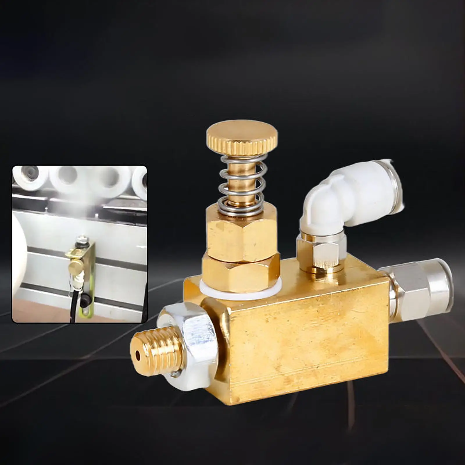 Durable Copper Air Atomizing Nozzle Fine Mist Sprayer for Edge Banding Machine Cleaner Efficient Accessories for Industrial Use