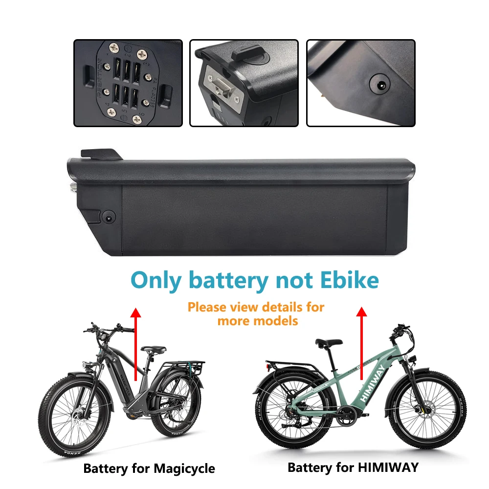 

48V Reention Hidden Tube Ebike Battery 52V 20Ah 30Ah For HIMIWAY Lankeleisi Magicycle Fat Tire Electric Bicycle 21700 Battery