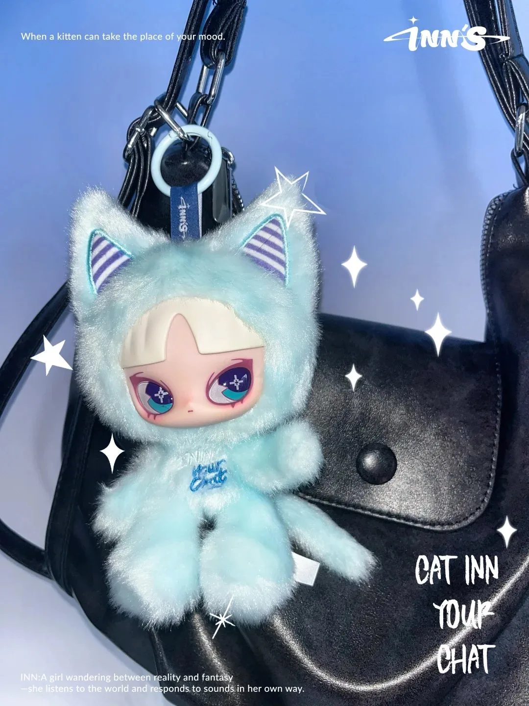 

New Product INN'S Cat Inn Your Chat Series Plush Hanging Bag Blind Box Collectible Ornament Halloween Mystery Box Gift