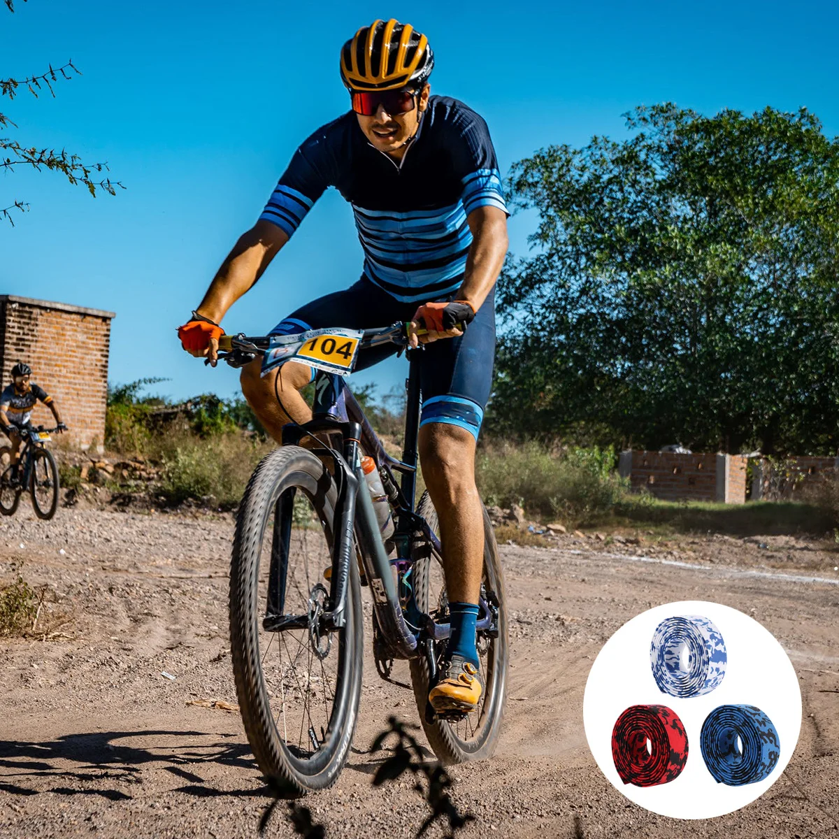 

3Pairs Handlebar Straps Non-Slip Bike Wrapping Decoration Bright Appearance Easy Fix Handlebar Tape Anti-Skid Wrap Tape