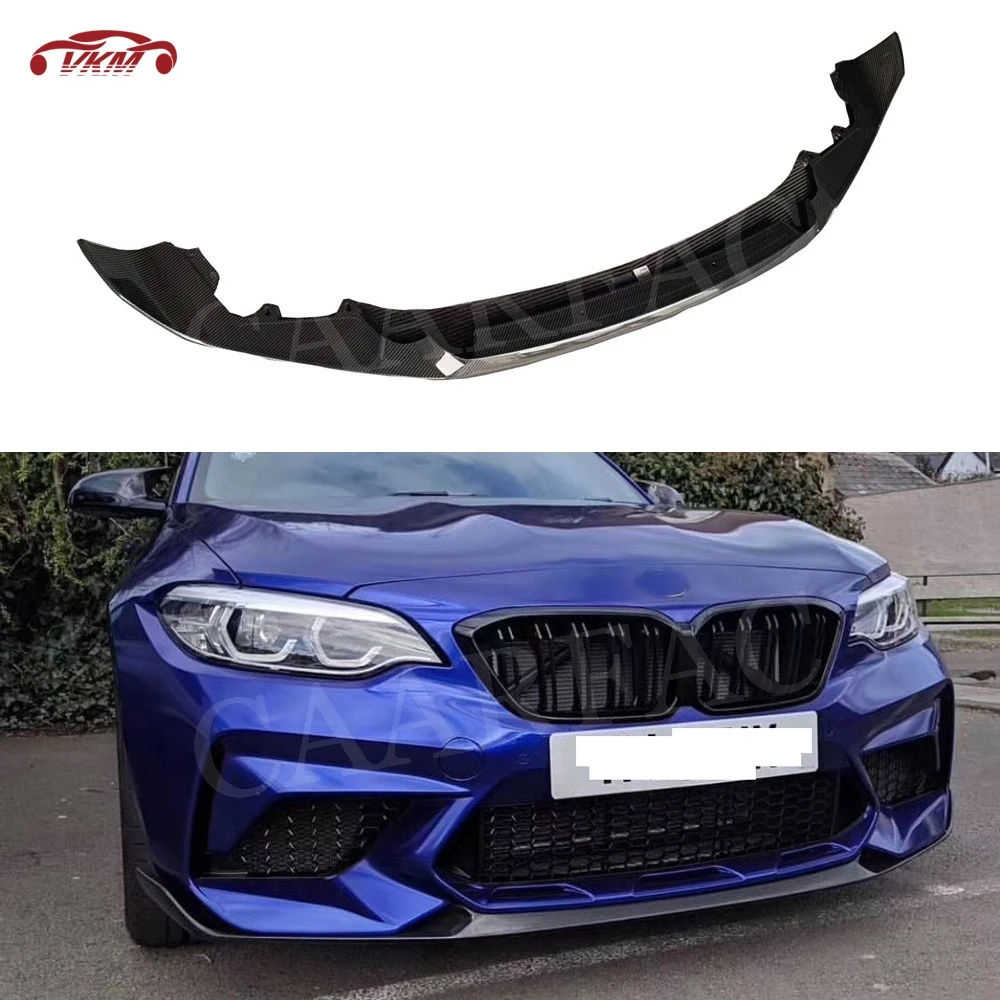 

Carbon Fiber Front Bumper Lip Chin Spoiler for BMW 2 Series F87 M2C 2017 2018 2019 M Style Bumper Chin Shovel Guard Body Kits