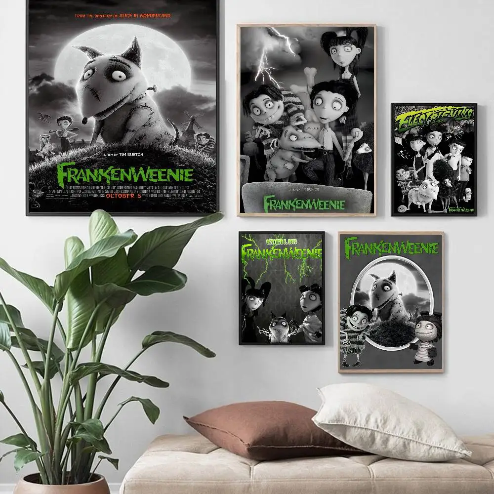 Movie F-Frankenweenie Whitepaper Poster Waterproof Paper Sticker Coffee House Bar Aesthetic Art Wall Painting view 5
