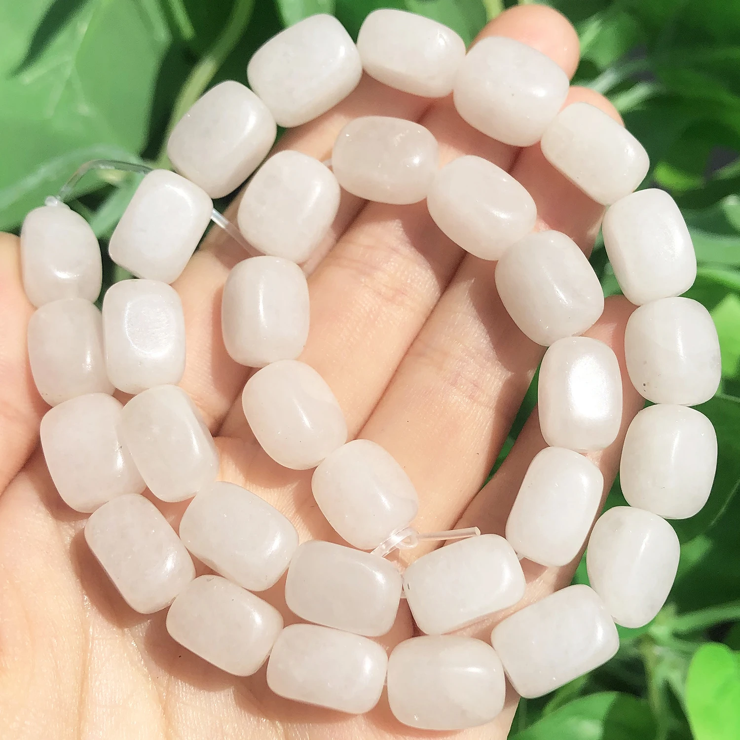 8x12mm Irregular White Agates Stone Beads Natural Loose Spacer Beads for Diy Handmade Charms Bracelet Jewelry Making Accessories