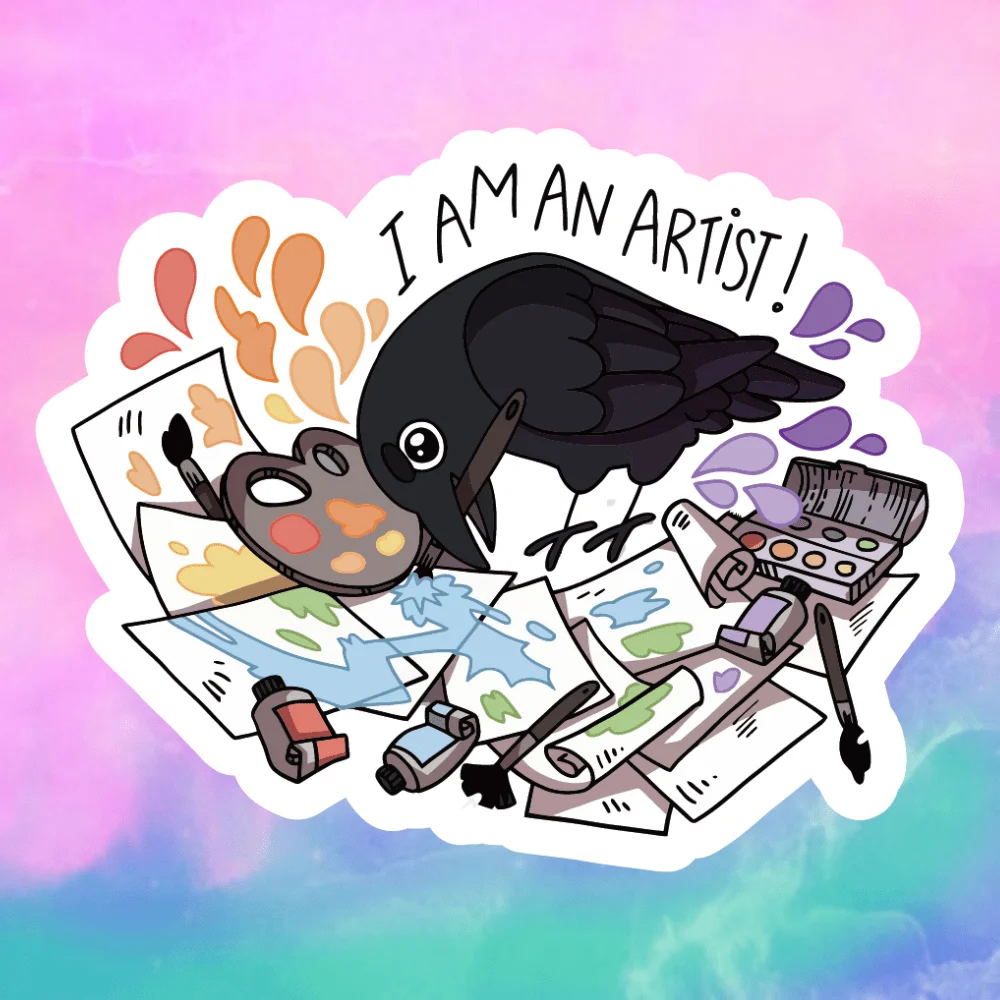 1pc drawing of crow 