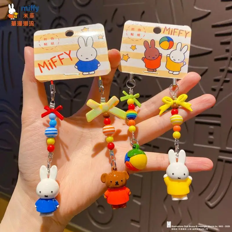

Miffy Keychain Kawaii Cartoon Miffy Rabbit Mini Doll Pendant Student Backpack, Girl Bag Decoration Lovers Mobile Phone Chain