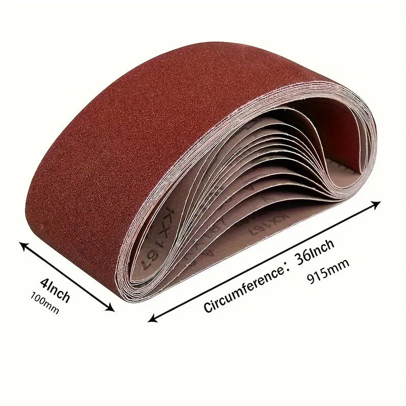 4 X 36 Inch Aluminum Oxide Sanding Belt Kit - Of 60 80 120 150 240 400 Grits-Premium Sandpaper Sander Belt For Portable Belt