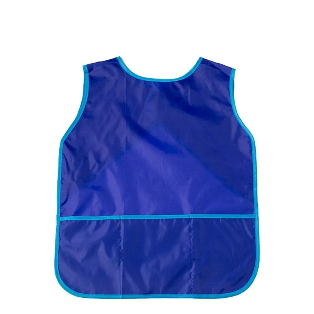 

Cleaning Apron Nylon Kids Art Smock with 3 Pockets Sleeveless Painting Aprons Convenient Reusable Kids Apron Birthday Parties