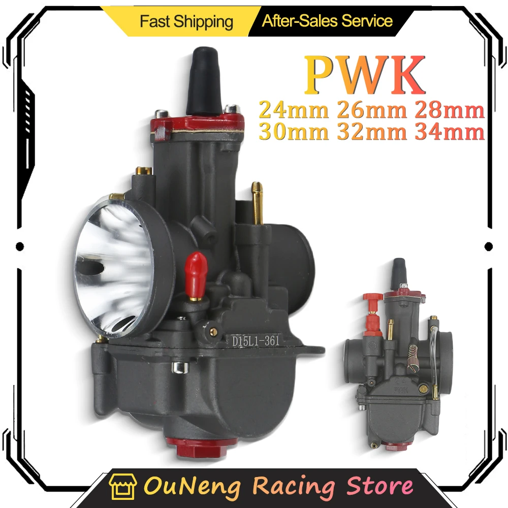 

Motorcycle Carburetor PWK 24mm 26mm 28mm 30mm 32mm 34mm With Power Jet For Yamaha Mikuni ATV Carburador 2 Tempos Universal Carb
