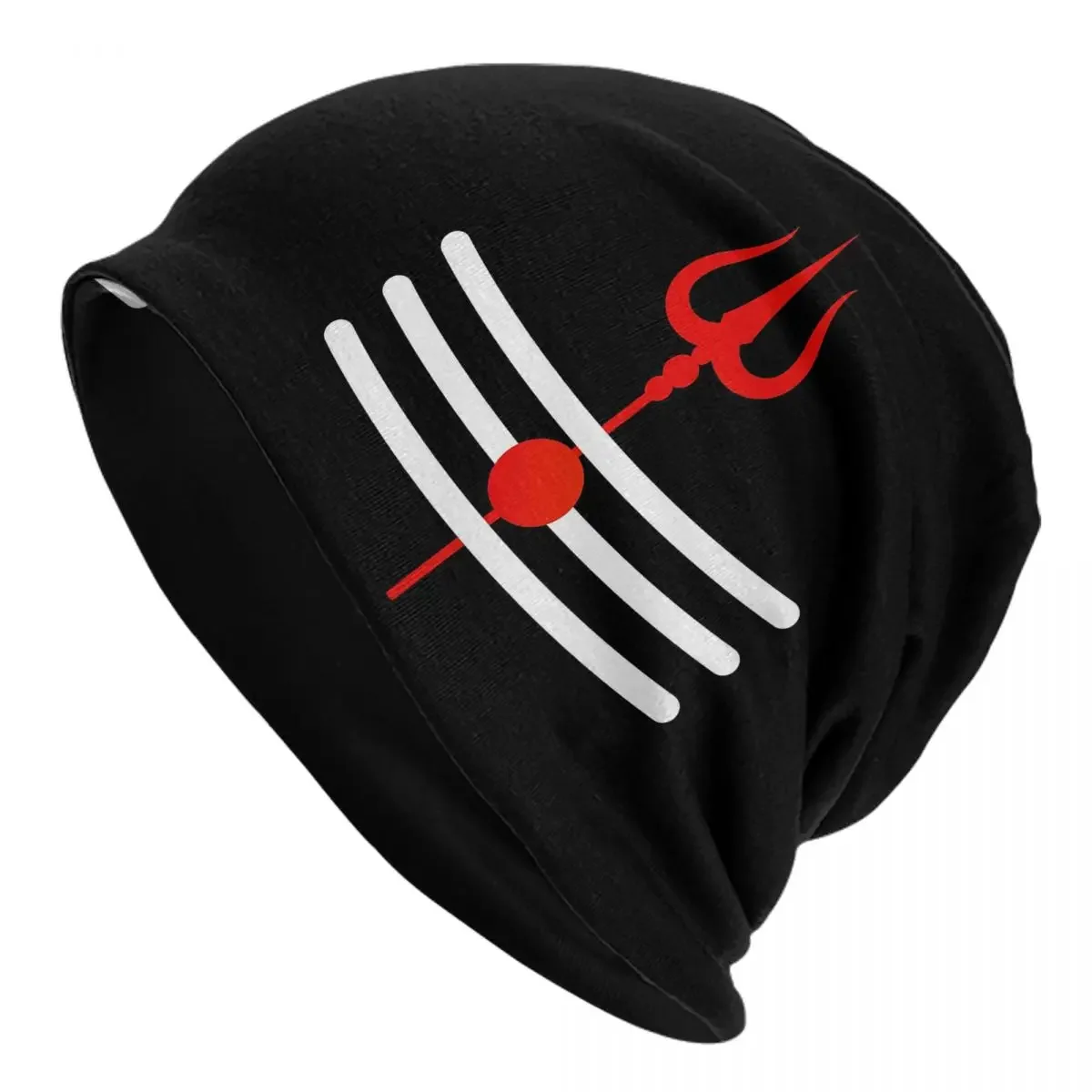 Shiva Hindu God India Lingam Shiva Trishul Warm Knitted Cap Fashion Bonnet Hat Autumn Winter Outdoor Beanies Hats for Unisex