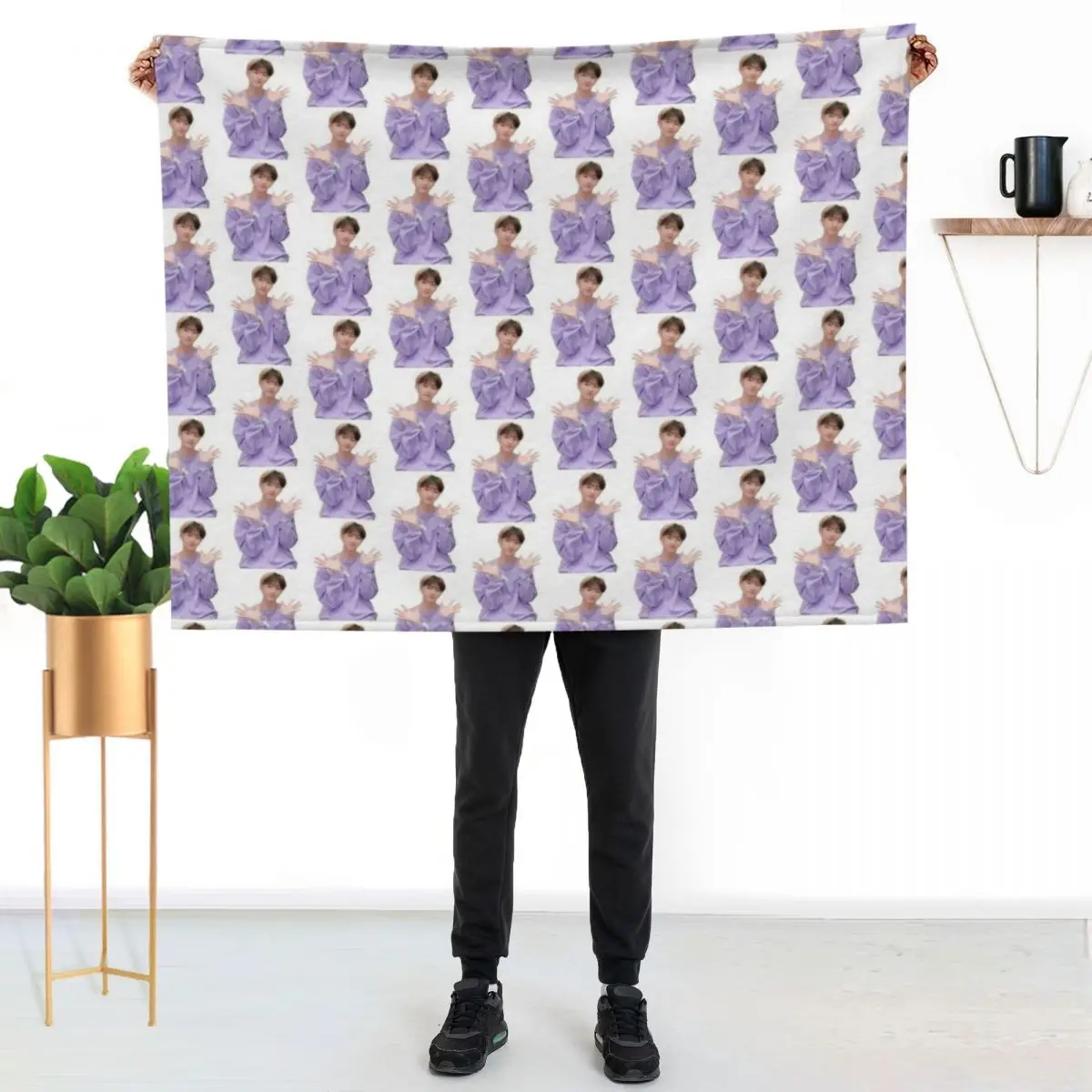 

P1HARMONY JIUNG happy cutout :D Throw Blanket Lightweight Warm Blanket for Indoor Outdoor Use