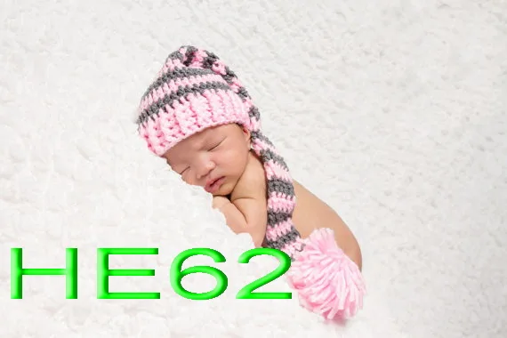 

Special clearance- Newborn Hat 100% cotton Baby Stocking Cap Baby ELF Tail Hat Newborn Crochet stripe Photo Prop 0-3M