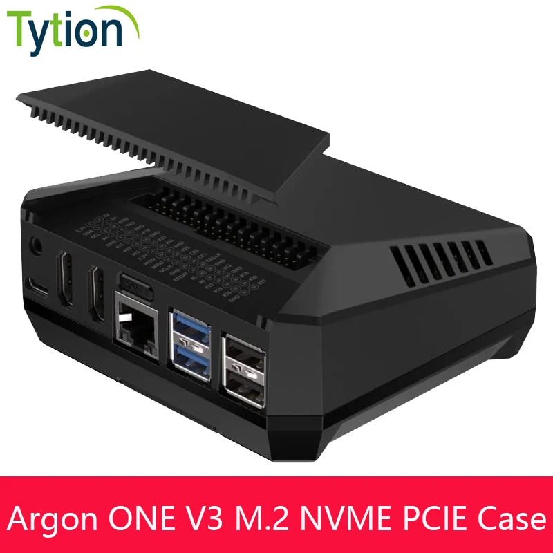 

Raspberry Pi 5 Argon ONE V3 M.2 NVME чехол корпус из алюминиевого сплава со встроенным вентилятором PCIE SSD Плата расширения ﻿