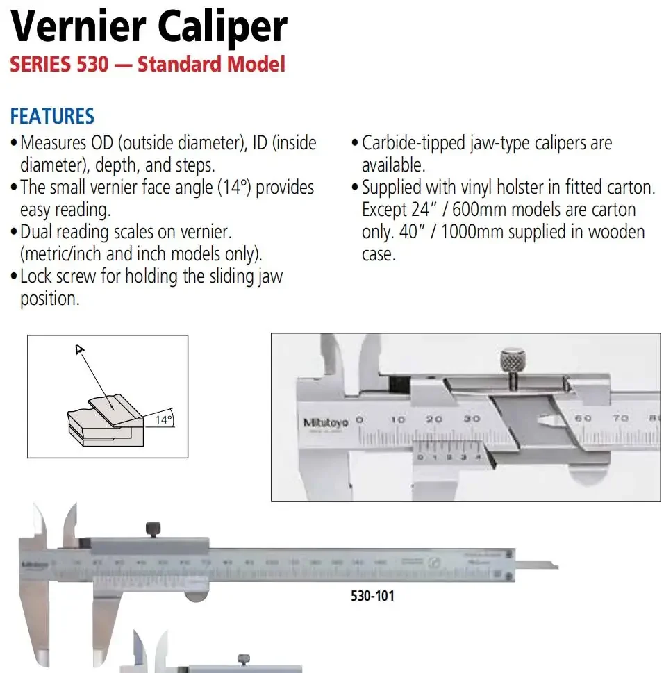 Mitutoyo original japan made 530-119 range 0-300mm 0-12