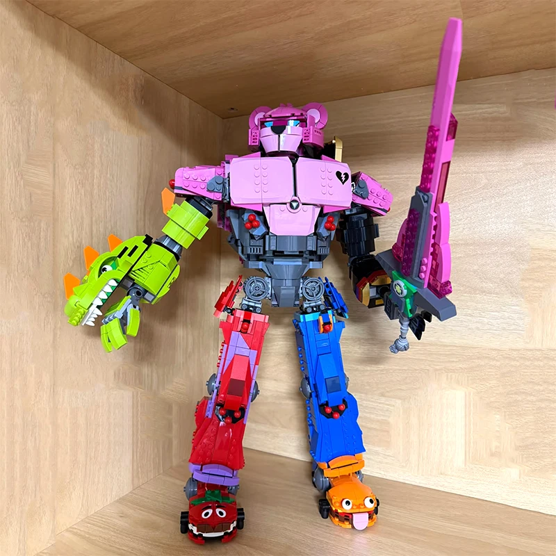 

NEW 2025 Colorful Mecha Team Leader Building Blocks Minifigure Model Action Robot Assembling Brick Toy Gift For Boy Adult Friend