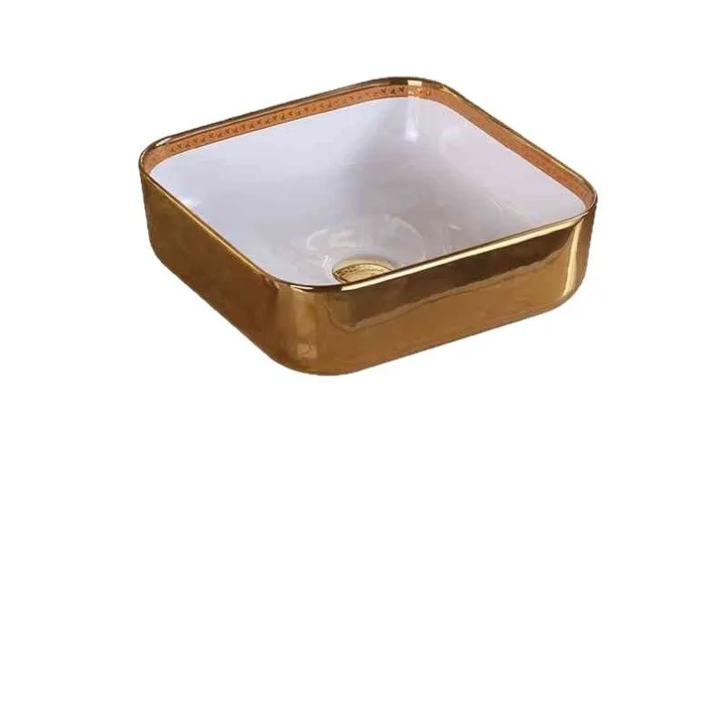 European style countertop ceramic wash basin wash basin hotel bathroom basin wash ceramic integrated