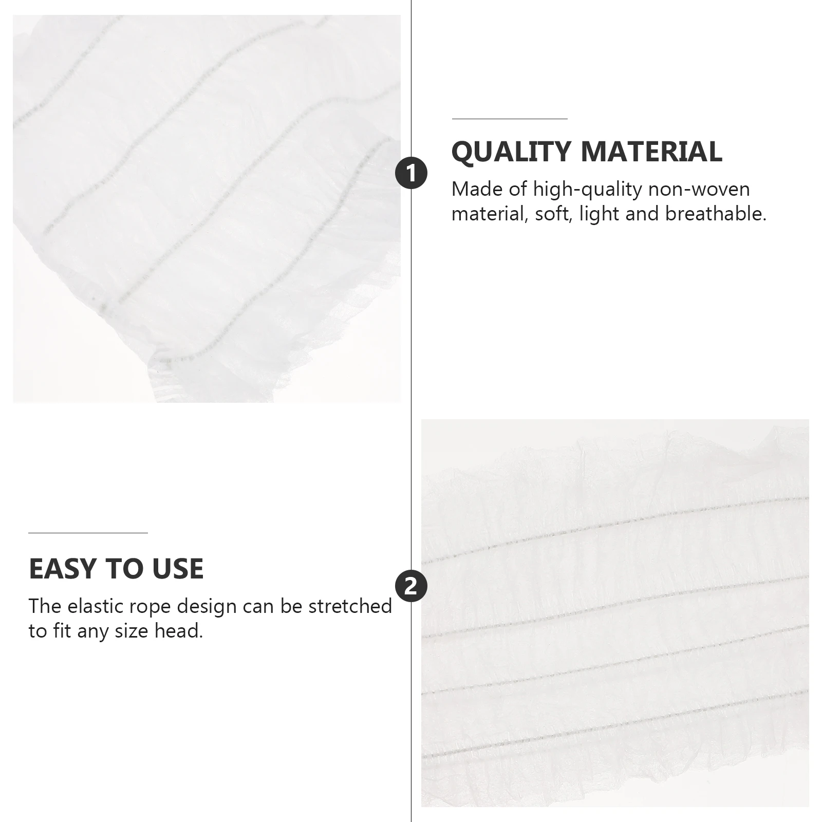 

100pcs Makeup Hair Strap Turban Headbands Non-Woven Fabric Spa Disposable Headbands For Salon Wide Accessories