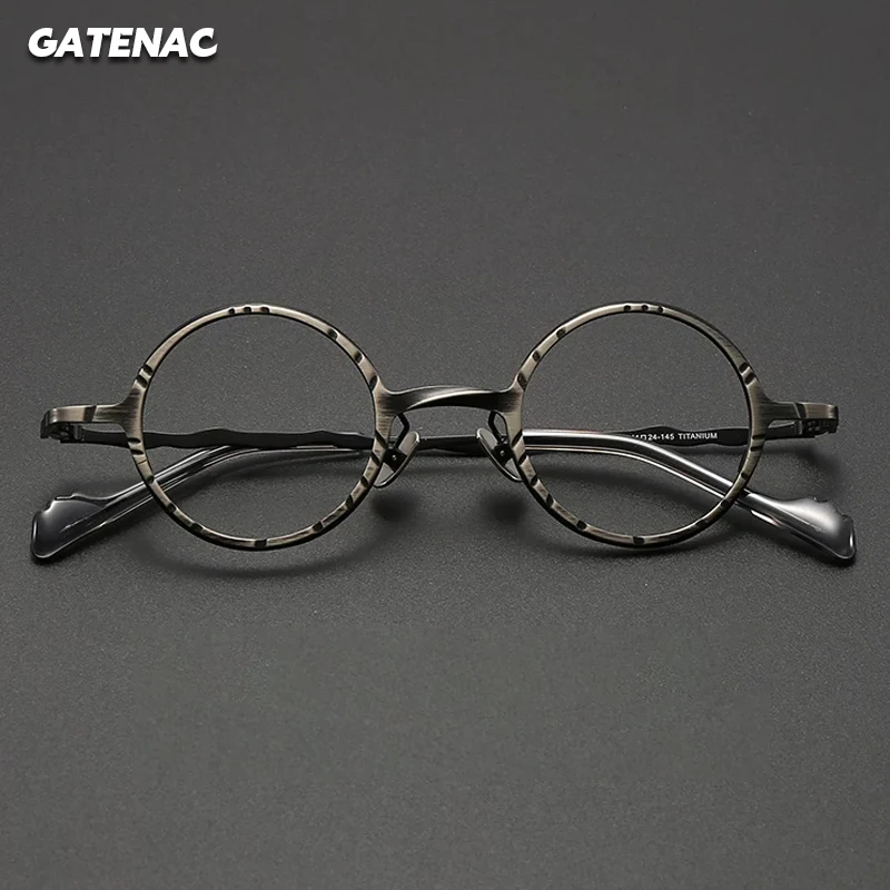 Gatenac Vintage Prescription Glasses Men Round Photochromic Progressive Anti Blue Light Reading Glasses Women Brand Eyewear