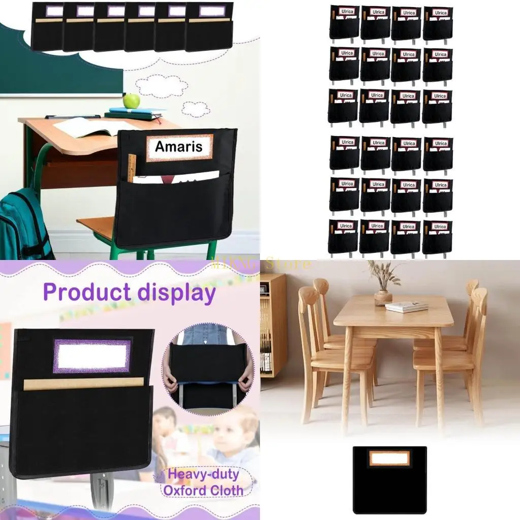 

Упаковка из 24 полиэстеровых органайзеров на спинку стула, многофункциональные сумки для хранения для домашнего использования в