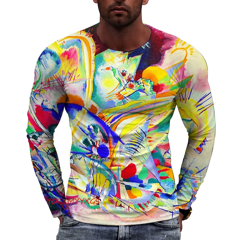 World Famous 3D Printed T-shirt Abstract Art Men's And Women's Street Hip Hop Round Neck Long Sleeve Fashion Casual Top Article