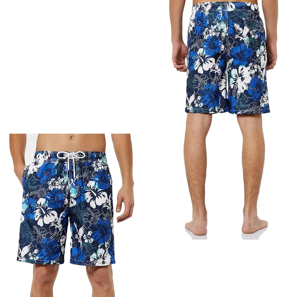 الرجال طويلة السباحة جذوع سريعة الجافة رجل السراويل الرياضية الرجال السراويل الملونة الحيوان الدب يونيكورن الجرافيك شورتات للبحر ملابس الاستحمام