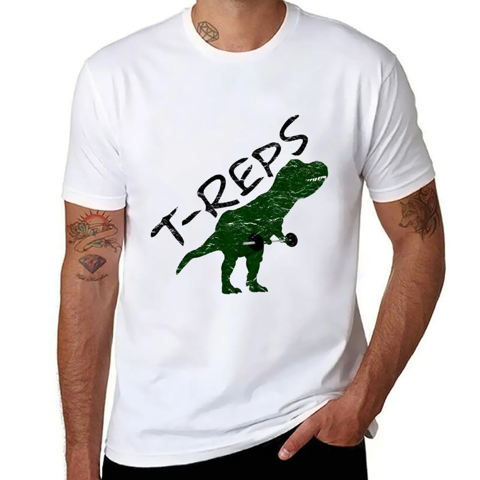 

T-Reps The Weightlifting Tyrannosaurus Rex Funny Gym/Fitness T-Shirt t shirt for man T-Shirt