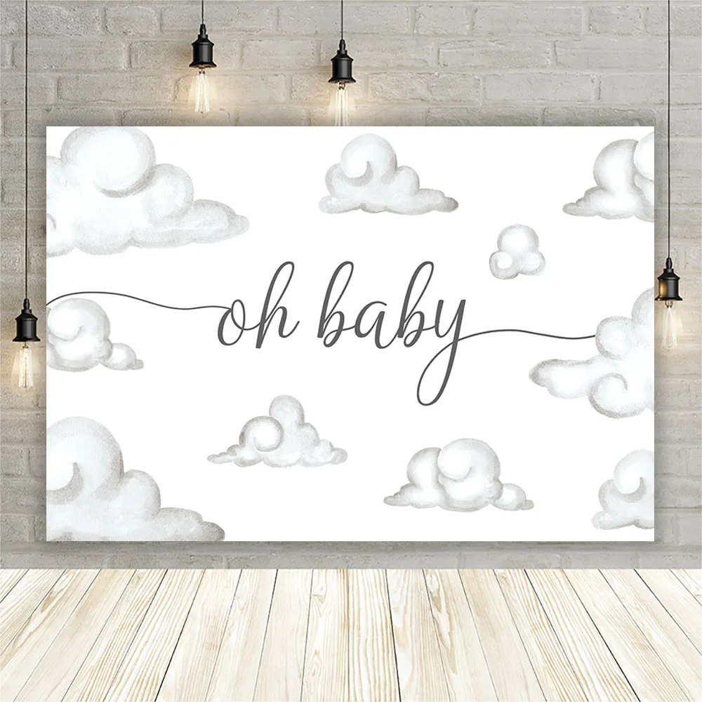 Sfondo cielo nuvola Festa di compleanno Decorazione personalizzata per sfondi per doccia per neonati