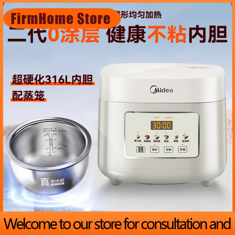 FirmHome StoreRice Cooker Uncoated 3L Household 0 Coating 316 Liner Stainless Steel Small Capacity Rice Cooker