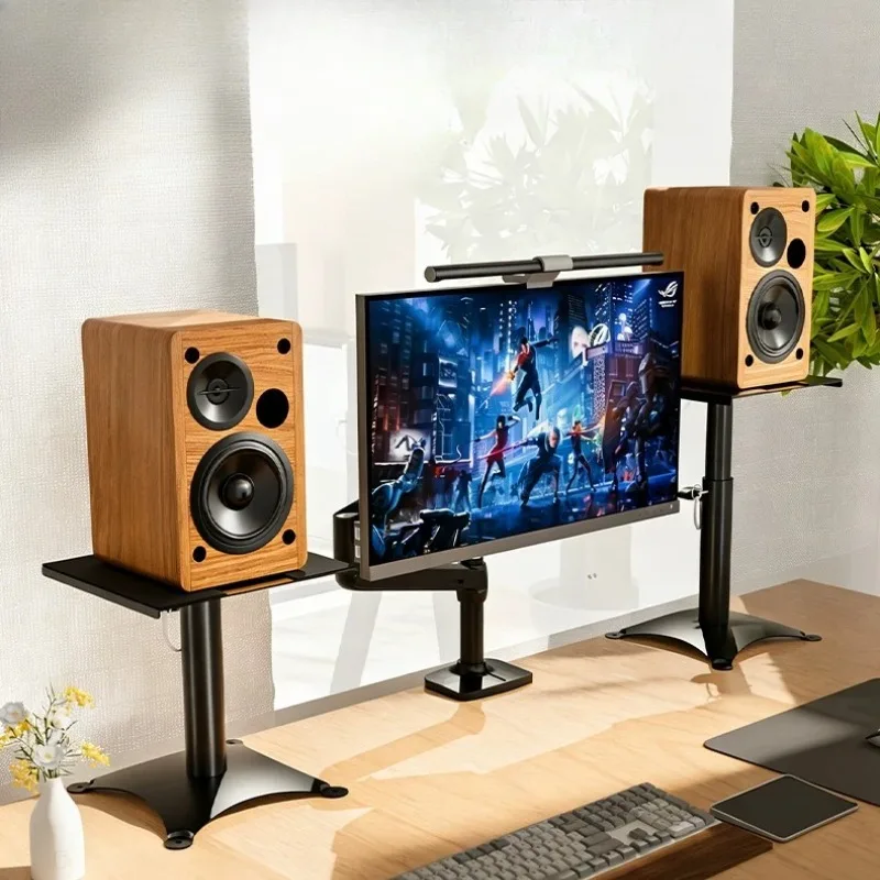 Full Metal Weighted Speaker Stand Adjustable Sound System Accessories Audio Support Rack Studio Home Audio Device Stable Bracket