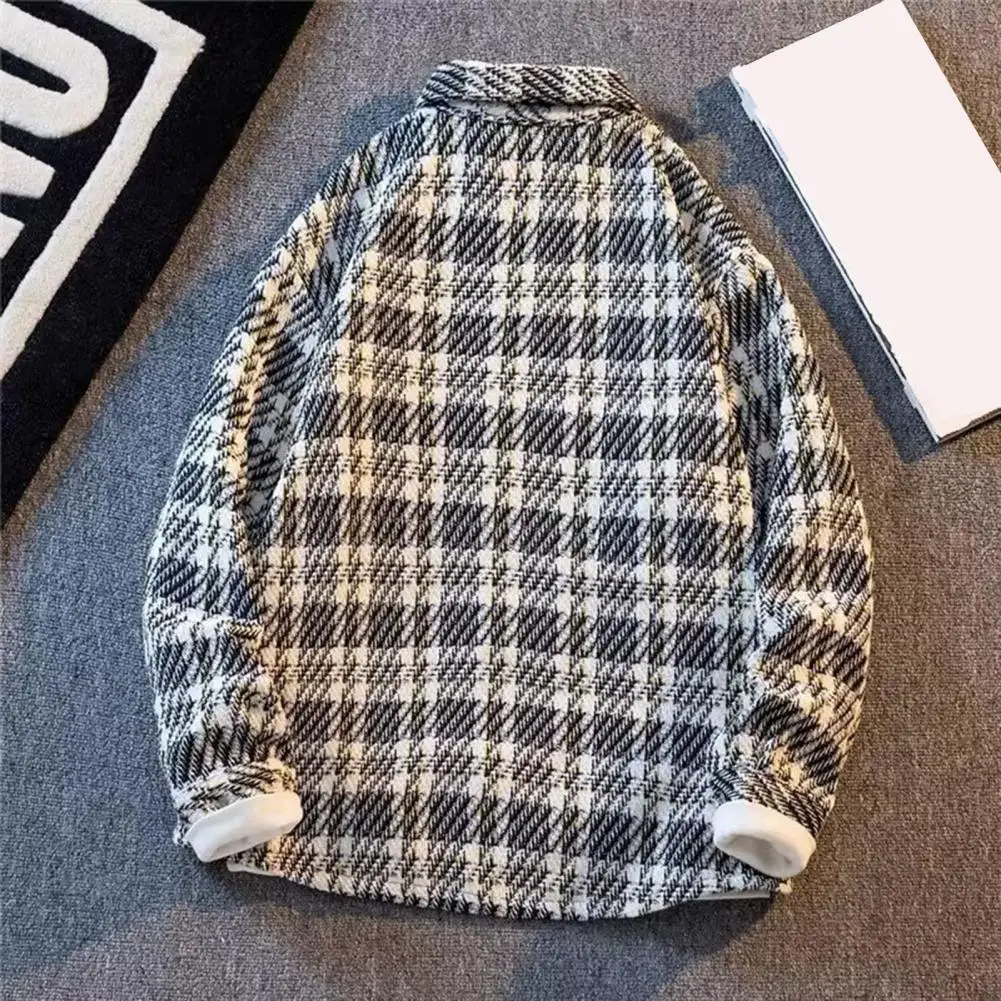 

Осеннее мужское пальто, новая модная клетчатая мужская верхняя одежда с отложным воротником и длинными рукавами, винтажная однобортная дышащая мужская куртка