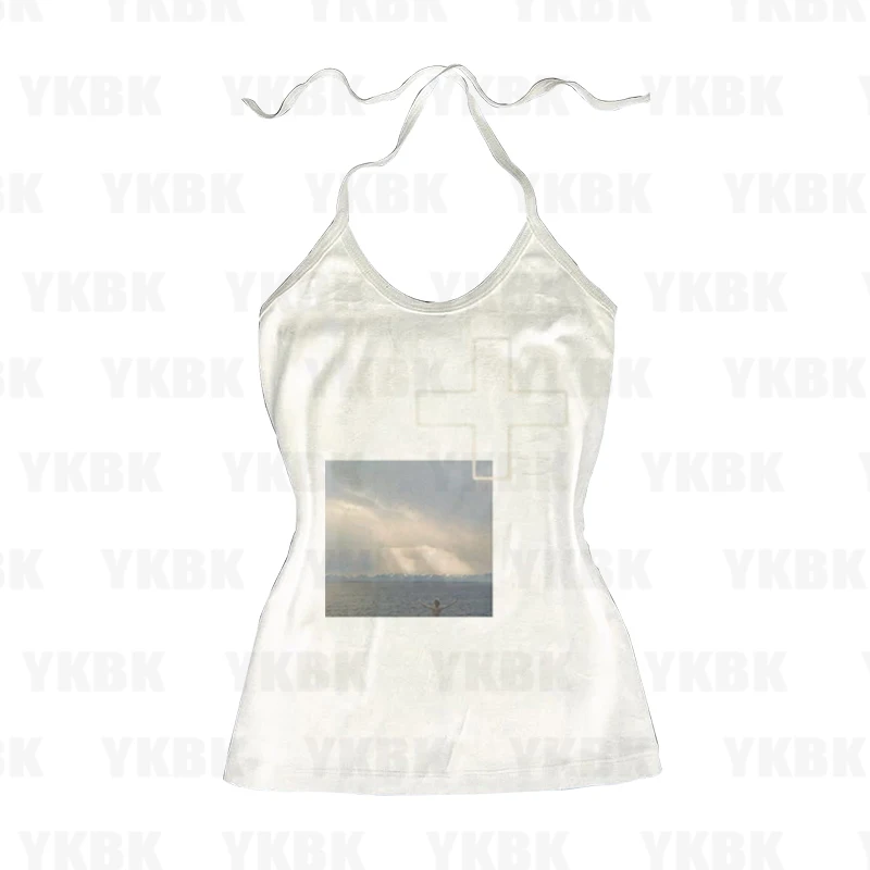 Y2k anime Streetwear O-neck 90s Text Printing Tops Women Harajuku Clothes Simple Vintage Crop Tee Aesthetic emo Casual T-shirt