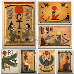Ancient Egyptian Gods Poster Vintage Ancient Egyptian Mythology Prints Canvas Painting Wall Art Pictures Home Room Egypt Decor