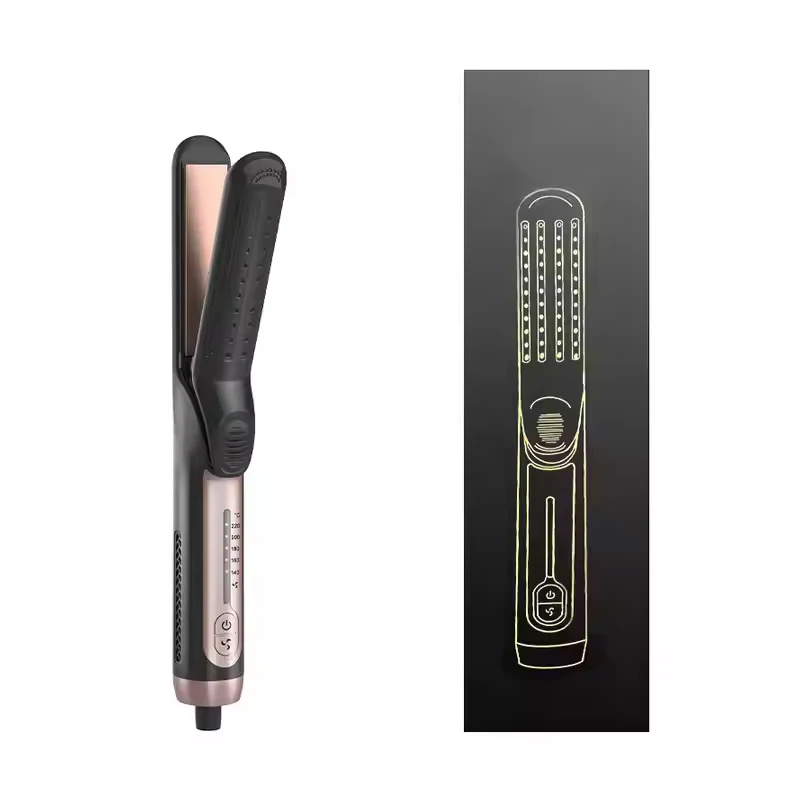 

Выпрямитель и плойка для волос Cool Airflow Styler 2 в 1 с быстрым нагревом PTC, ионным покрытием и керамическими пластинами