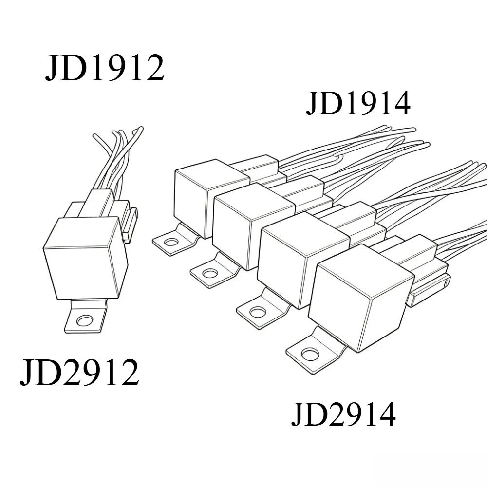 JD1912 JD1914 JD2912 JD2914 Automotive relay harness 40A 12V 24V 4pin 5PIN SPST harness socket For car Truck van Motorcycle Boat