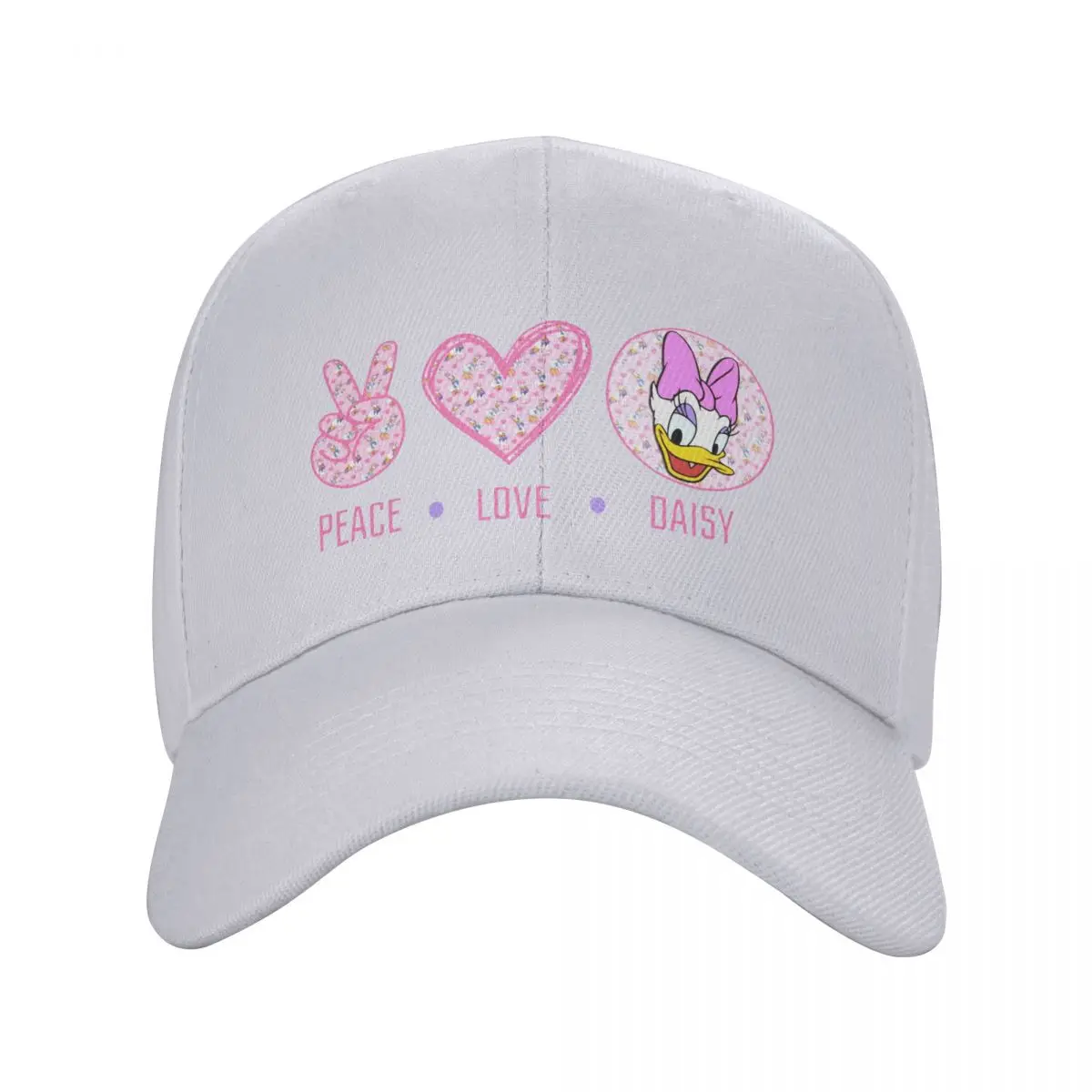 

Duckbill cap Amazing Peace Love Daisy Duck Summer Baseball Caps Unisex Trucker Dad Hats