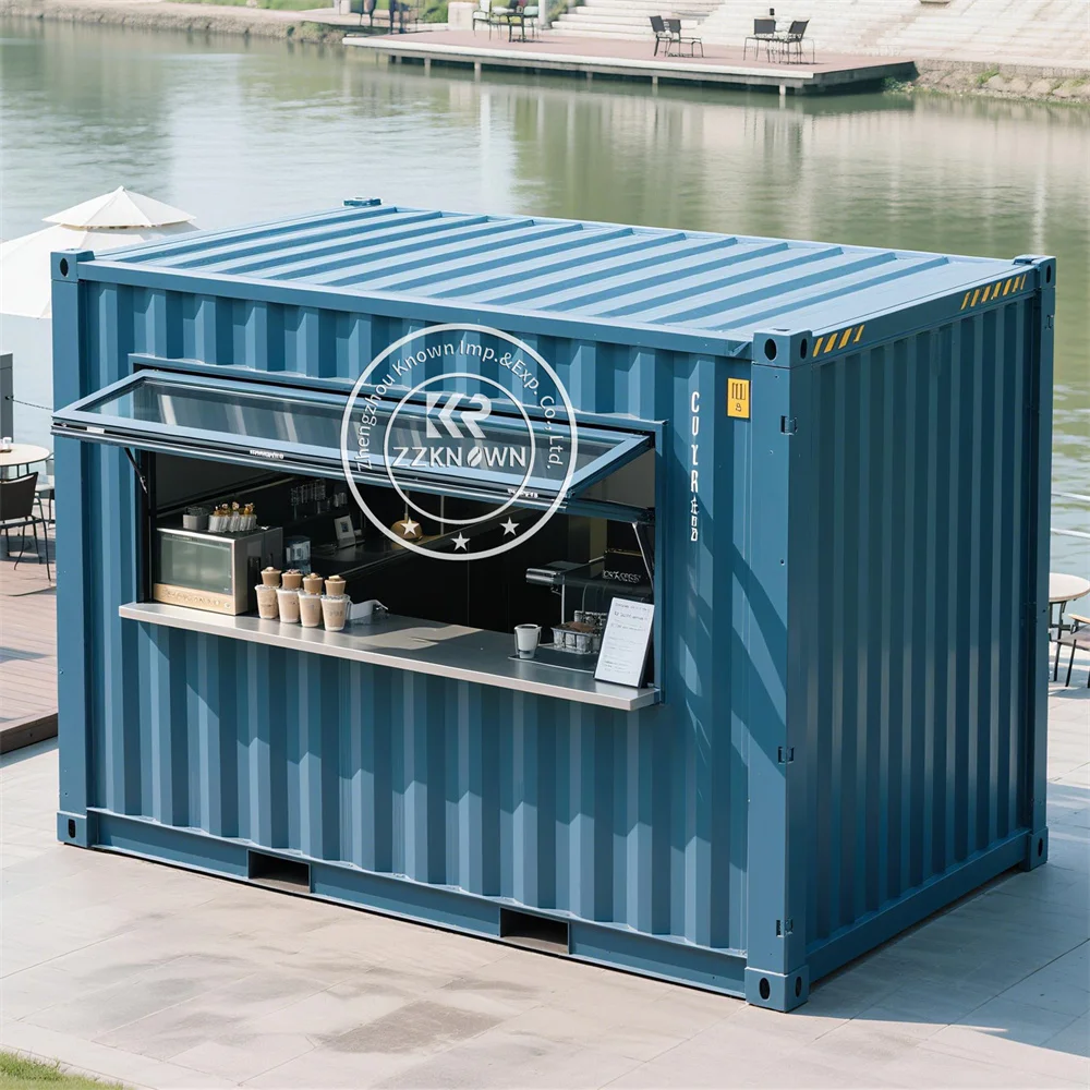 

Индивидуальный бар-контейнер для кофе, современный ресторан, сборный кофе-бар, полностью оборудованный уличный контейнер-ресторан для продажи