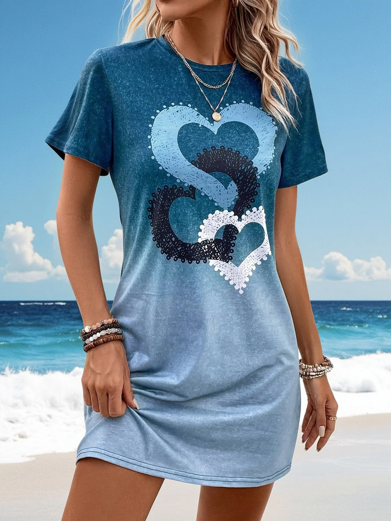 

Летнее короткое женское платье большого размера из искусственного хлопка, спальная рубашка, футболка с круглым вырезом, мягкая пижама, домашняя одежда