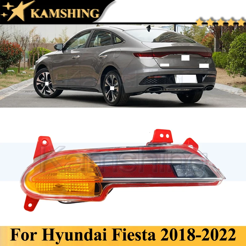 

Kamshing Rear Bumper Light Lamp For Hyundai Fiesta 2018-2022 Rear Fog Light Rear Reflector Brake Light Fog Lamp