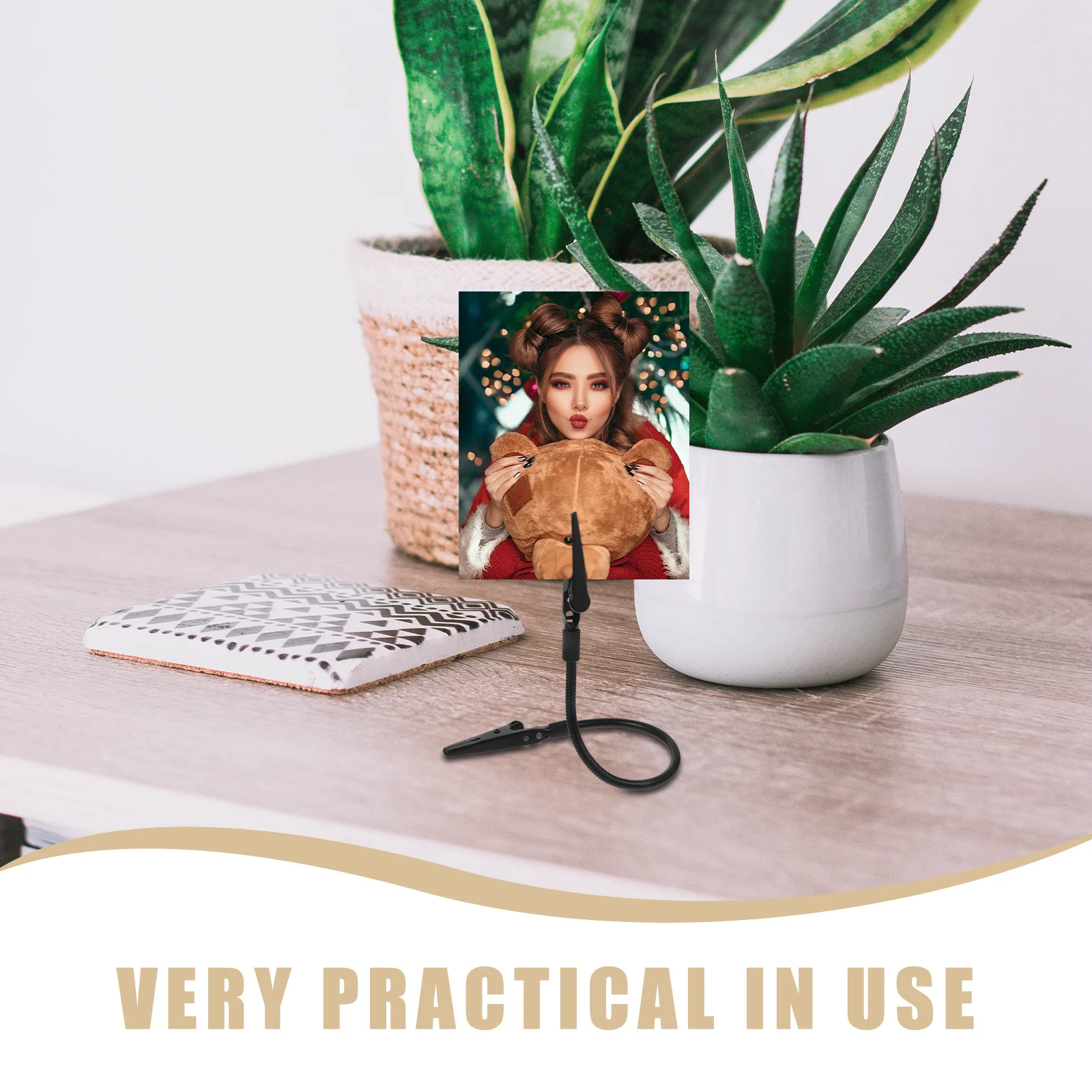 2Pcs Double Ends Alligator Clips Strong Metal Photo Holder Clip Picture Memo Clip Wire Holder Display DIY Crafts