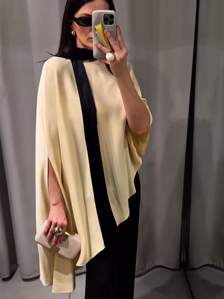 

Women Irregular Shirts Solid Loose Scaf Decoration Street Clothes Tops Summer Cloak Shawl Fashion Elegant Summer New 2026