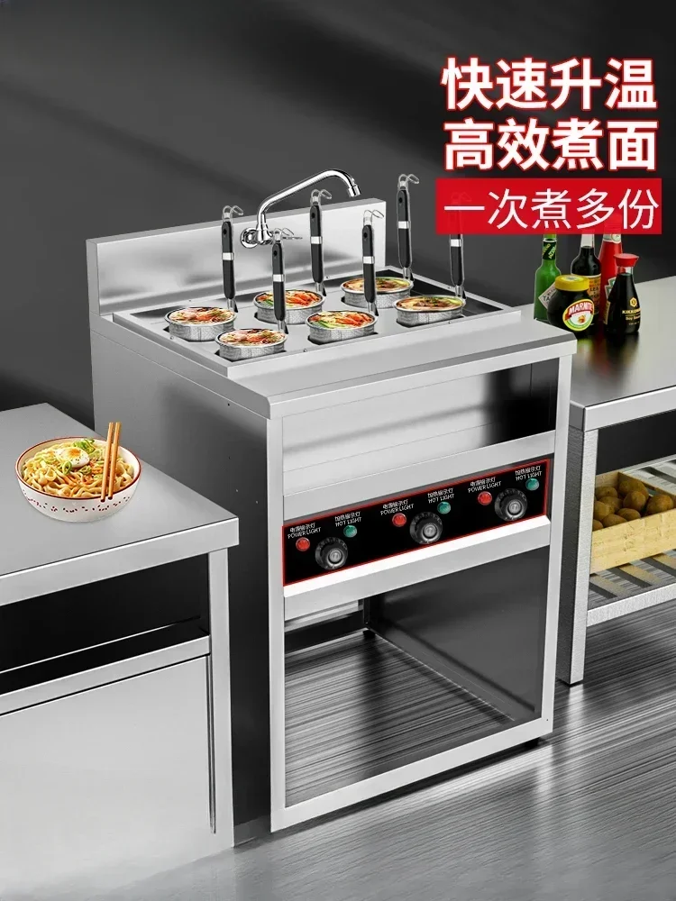 Vertical noodle cooker, commercial double headed Maocai soup powder dumpling stall, Spicy Hot Pot machine Hot sales