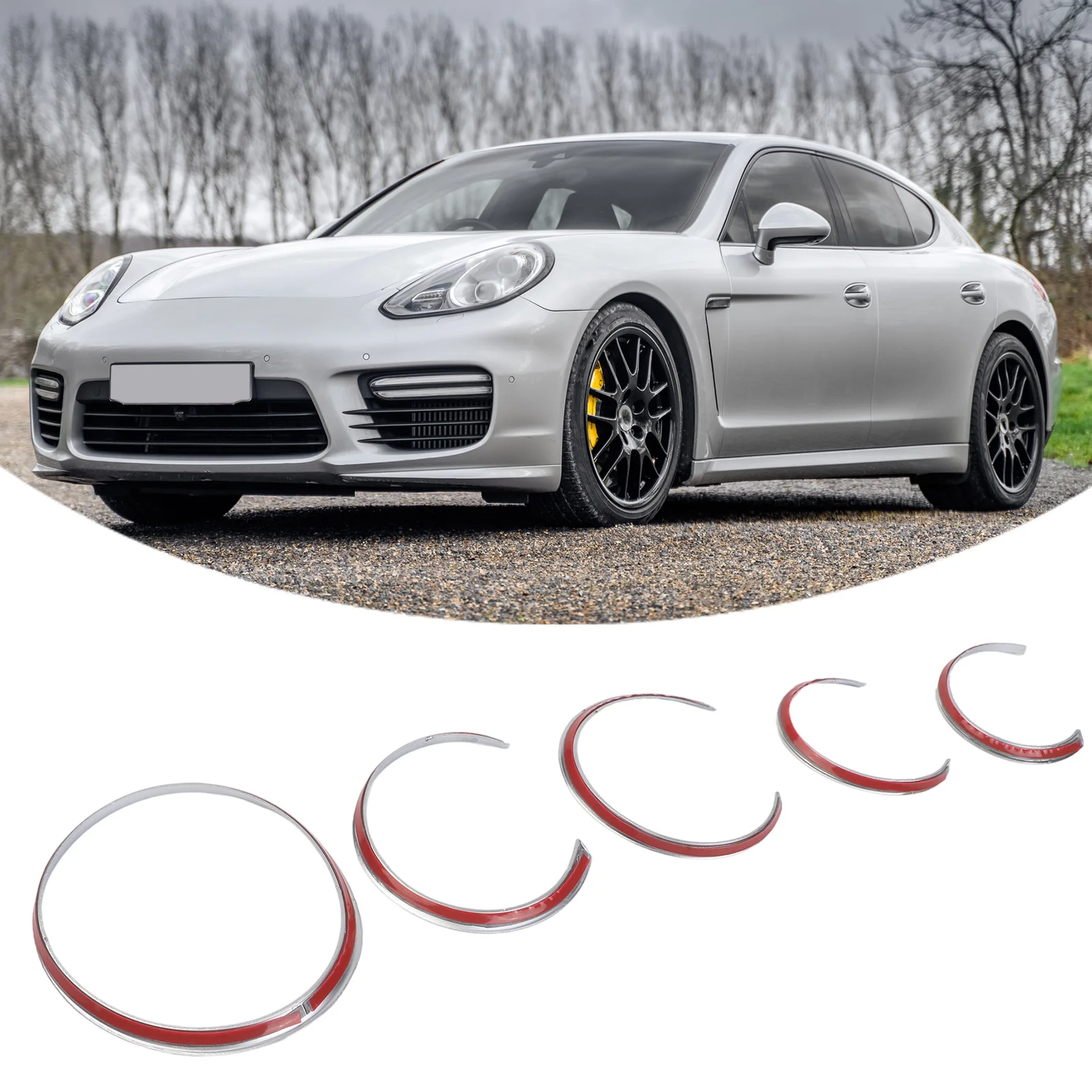 Car Interior Decoration Silver Dashboard Trim Stylish Dashboard Accessory For Porsche Glossy Finish Modern Look
