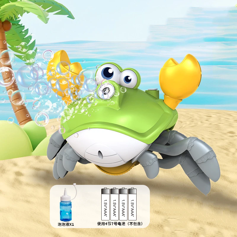 아기 목욕 욕조 물 놀이 크랩 버블 머신 장난감 휴대용 해변 어린이 샤워 액세서리 어린이 가벼운 음악 크랩 장난감 선물