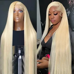 Perruque Lace Front Wig 613 Body Wave Naturelle, Cheveux Lisses, 13x6, 13x4, Blond Coloré, pour Femme