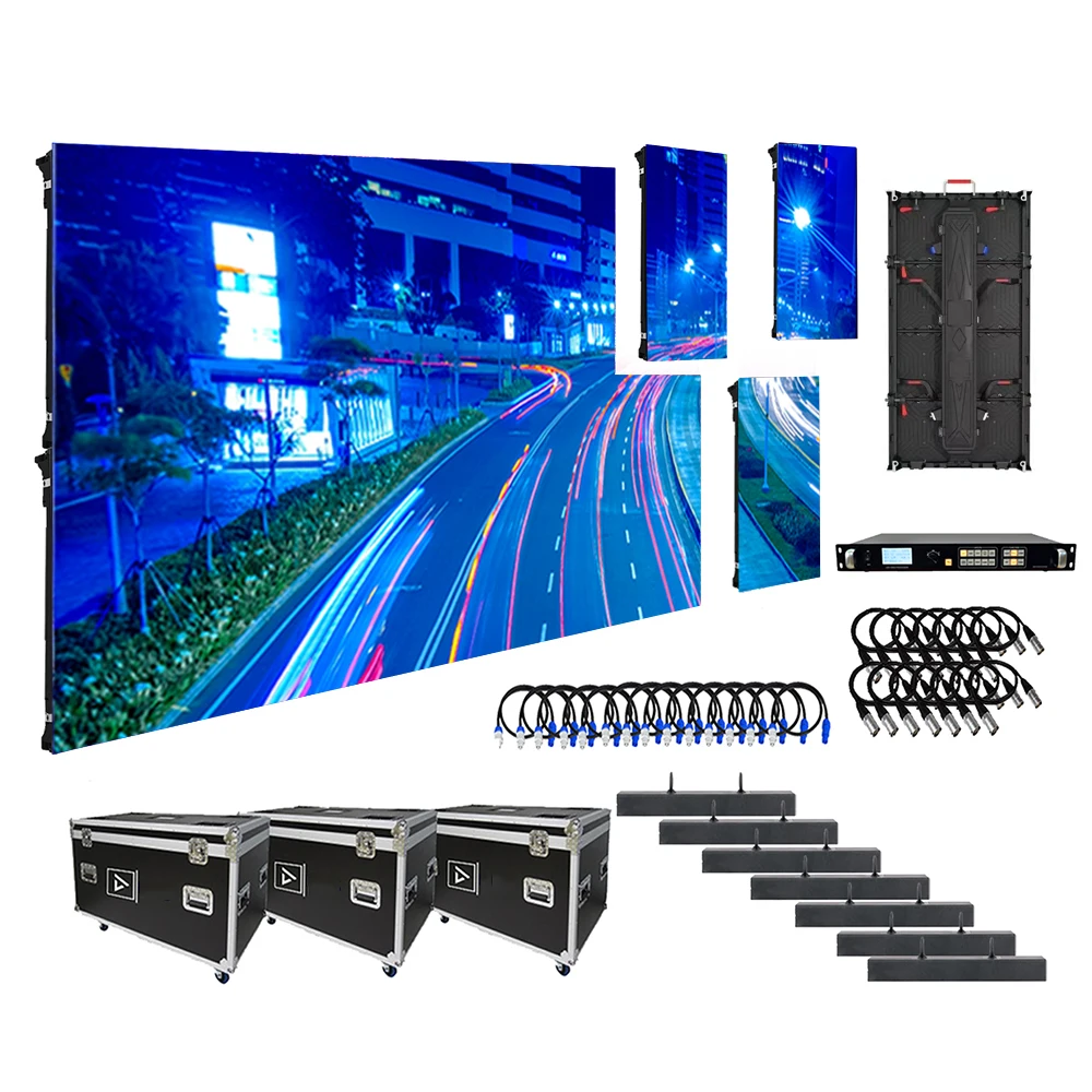 

Indoor Outdoor P2.6 Wedding Stage Backdrop Rental Led Display Panels Portable Full Color Outdoor P3.91 Led Screen for Event