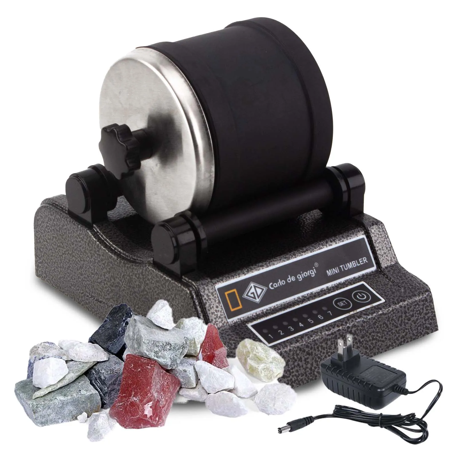 Mini 3KG Rotary Tumbler Polishing Machine for Jewelry Making Metal Finishing Small Parts Cleaning Surface Treatment Tool