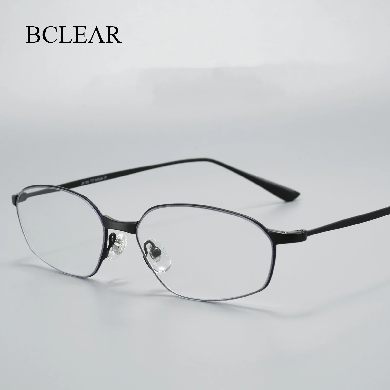

BCLEAR 2026 Popular Ultra Light Pure Titanium Cat Eye Frame for Women Polygon Cyber Style Flat Light Eyeglass Beautiful Design