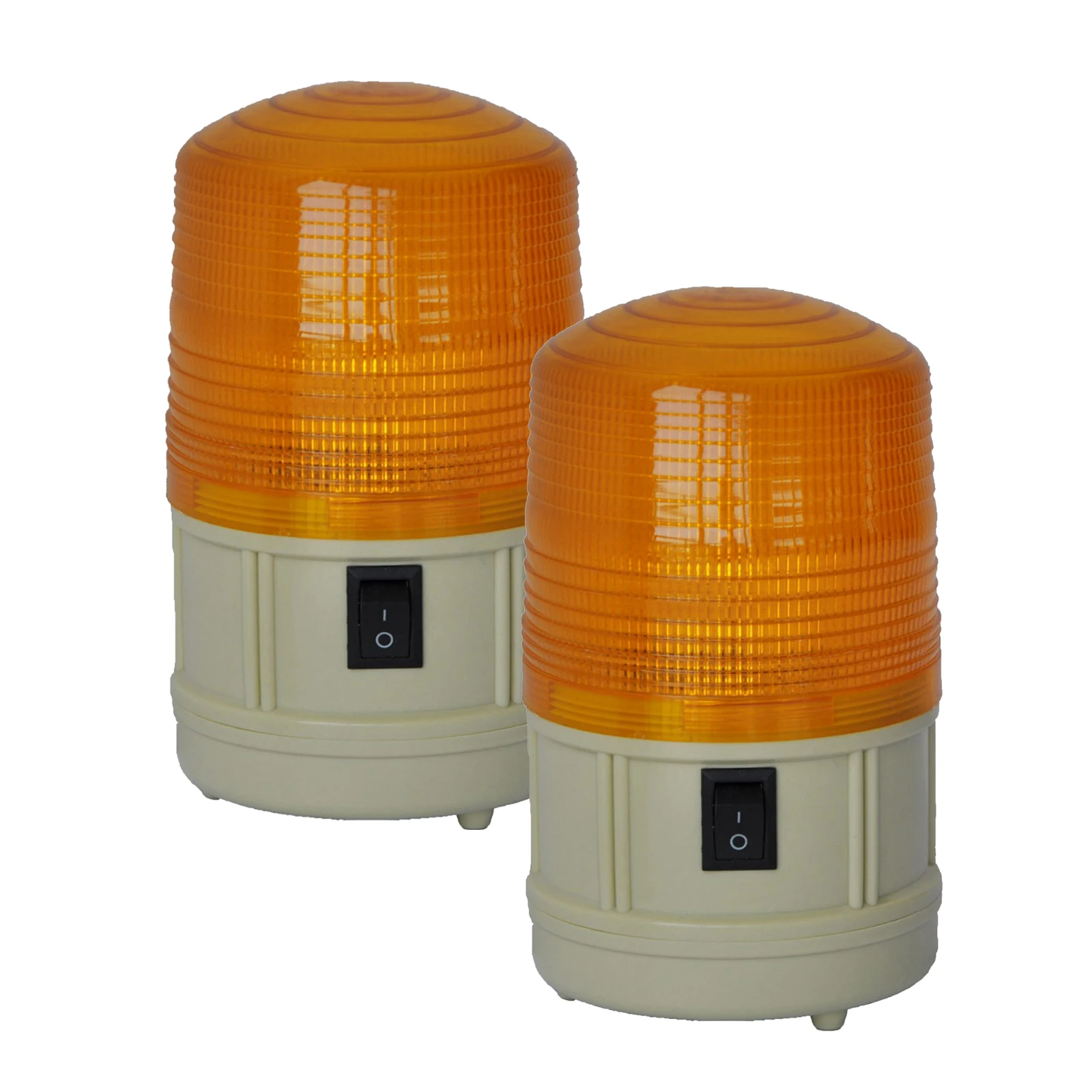 Battery Beacon Warning Lights LED Strobe Light Flashing Alarm Indicator for Trucks Vehicles, Magnetic Base, No Sound 2Pcs