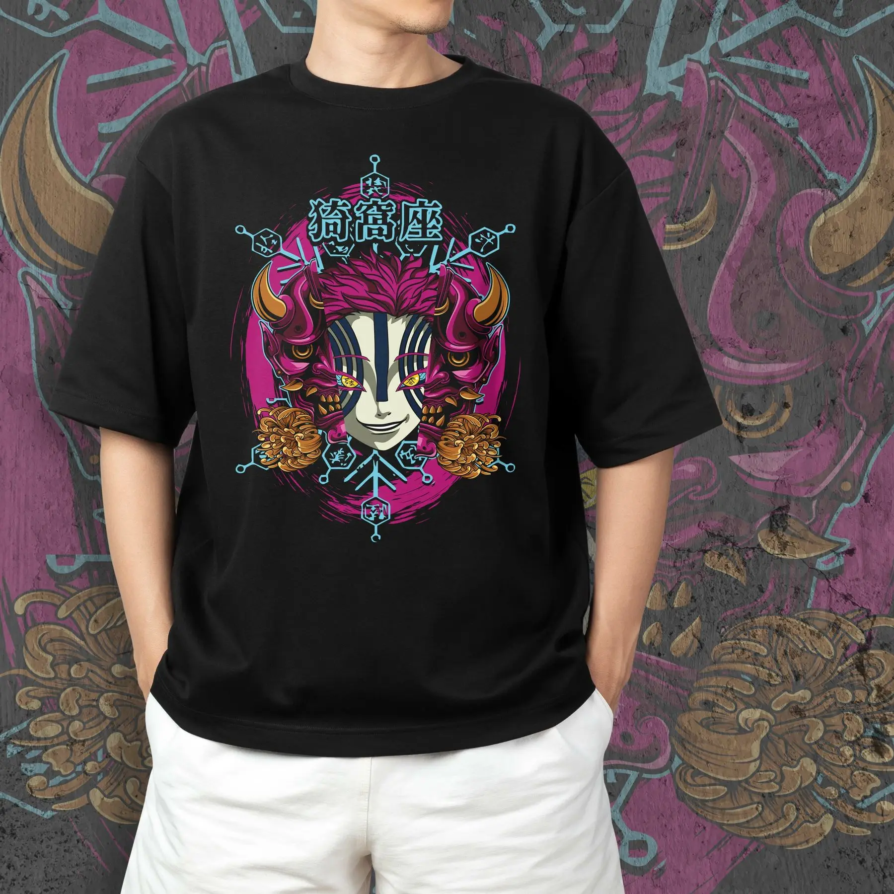 T-shirt with Demon Slashing Blade print - Akaza