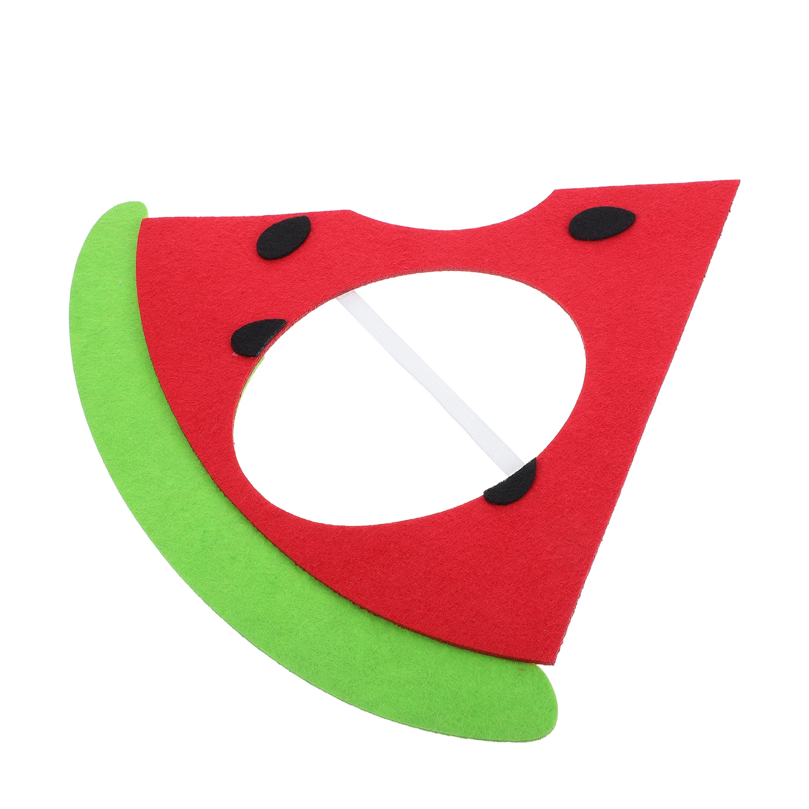 

Cute Cartoon Watermelon Felt Mask Lightweight Soft Elastic Band Design Ideal Photo Prop for Party Festival Cosplay Shoot